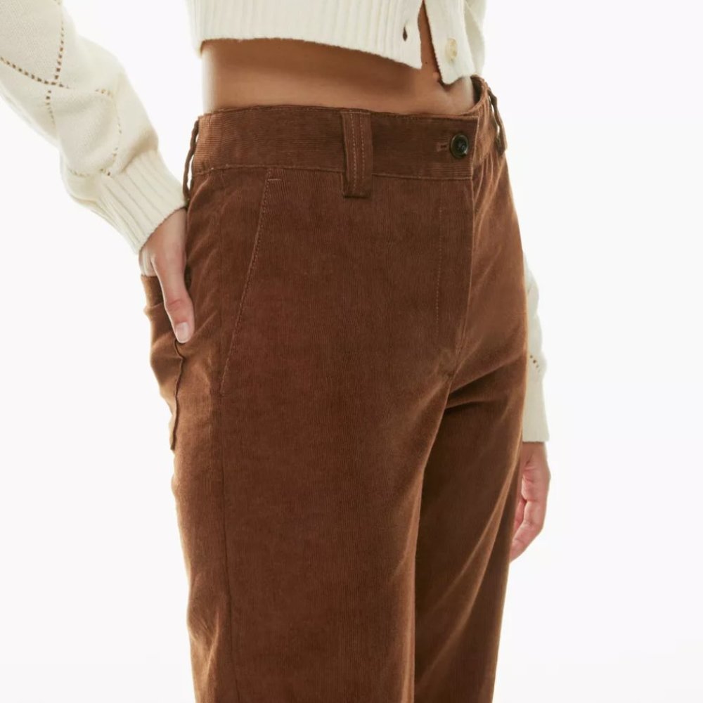 Aritzia brown corduroy pants
